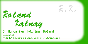 roland kalnay business card